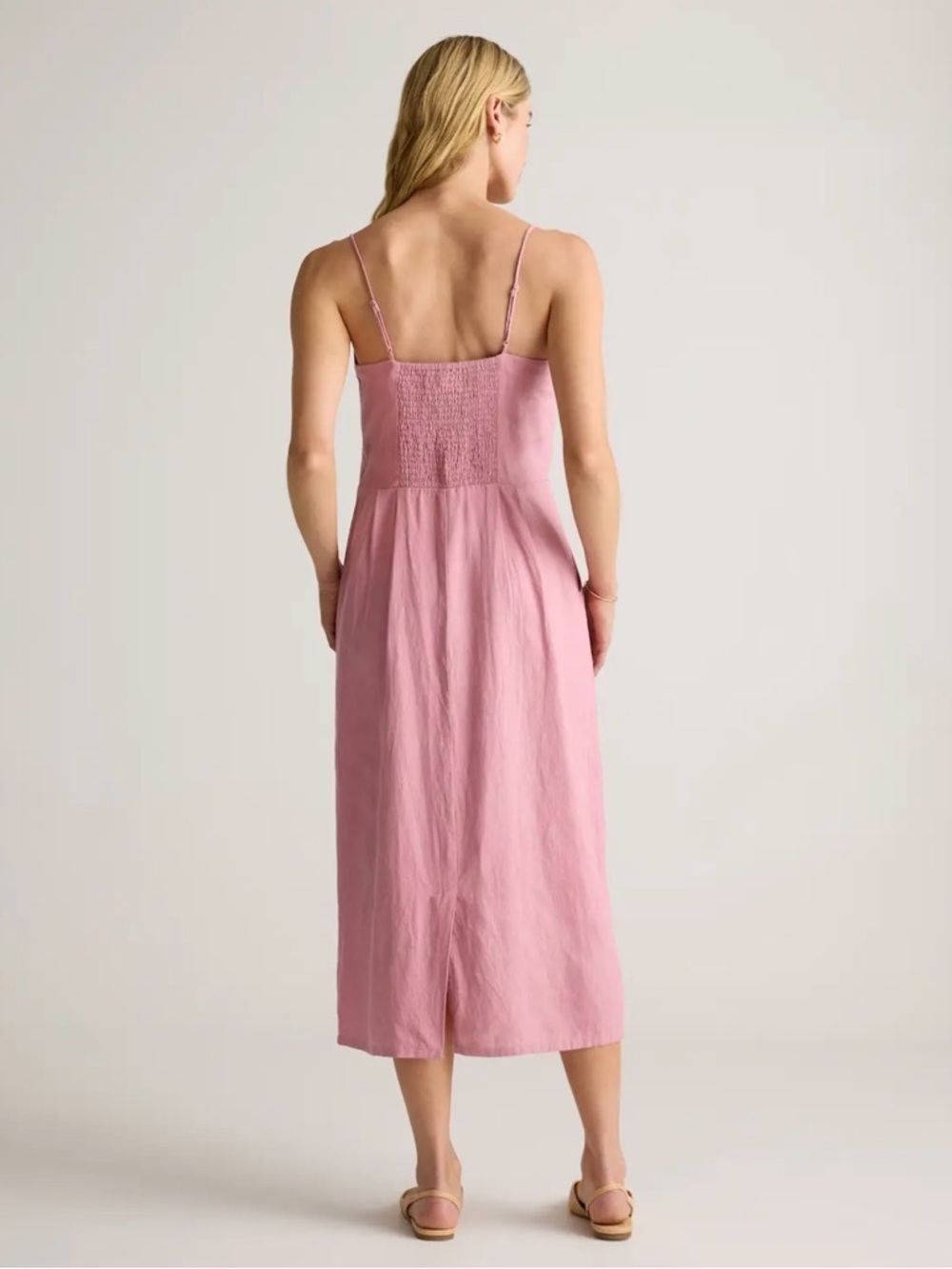 Quince Blush Pink Sleeveless Midi Dress - Picture 2 of 11